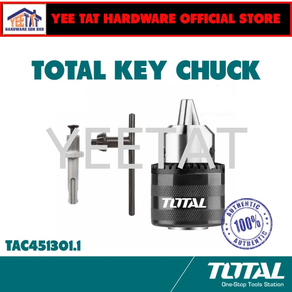 [ TOTAL ] TAC451301.1 Key Chuck For Keyed Drill With Spindle Thread 13MM