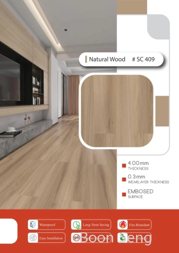 SPC Stone Polymer Natural Wood #SC 409 (4mm)