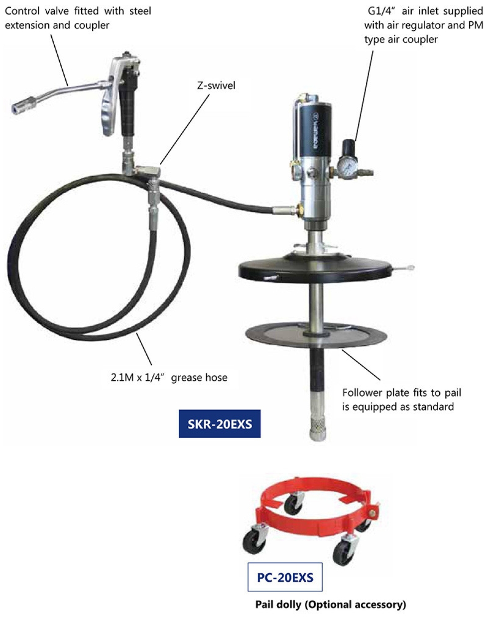 Economical Air Operated Grease Pump (SKR-20EXS)