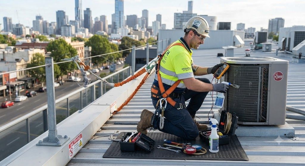 aircon maintenance PPE for height safety