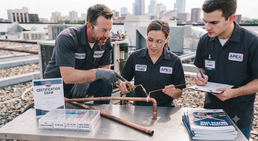 copper brazing filler rod HVAC certification course