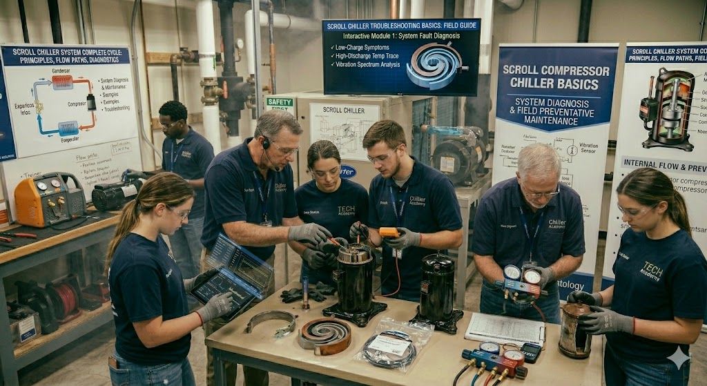 Scroll chiller troubleshooting basics
