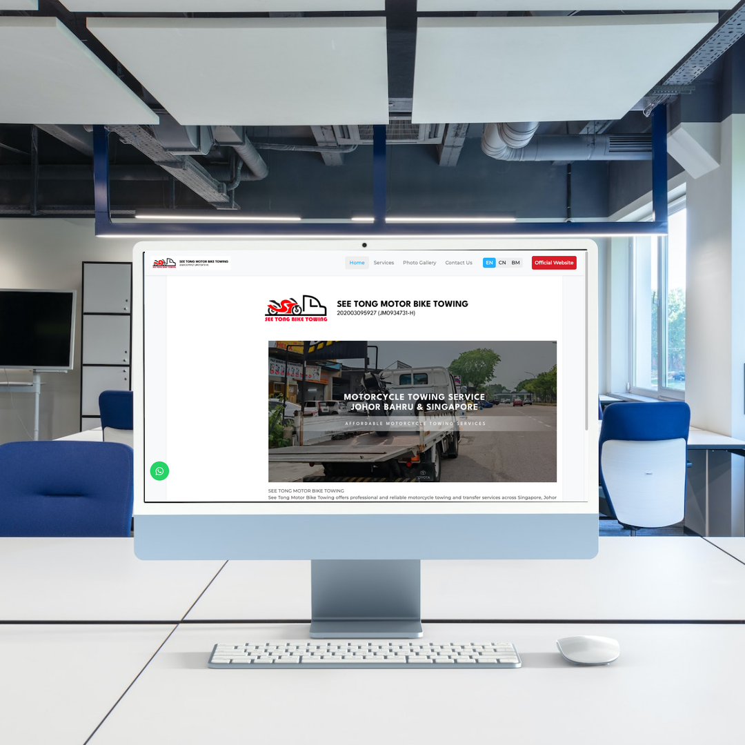 Motorcycle Towing Services Web Design | SEO | Digital Marketing | Kuala Lumpur