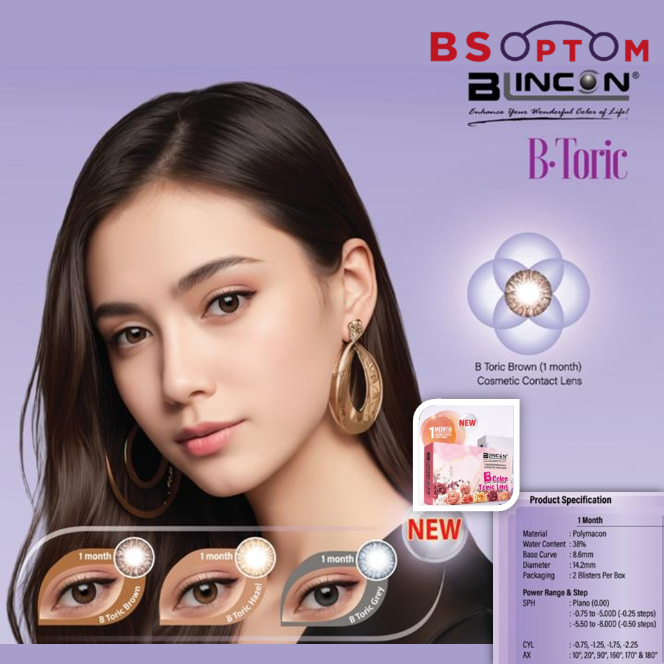 Blincon B-Toric 1 Monthly Astigmatism Color Contact Lenses (2PCS)
