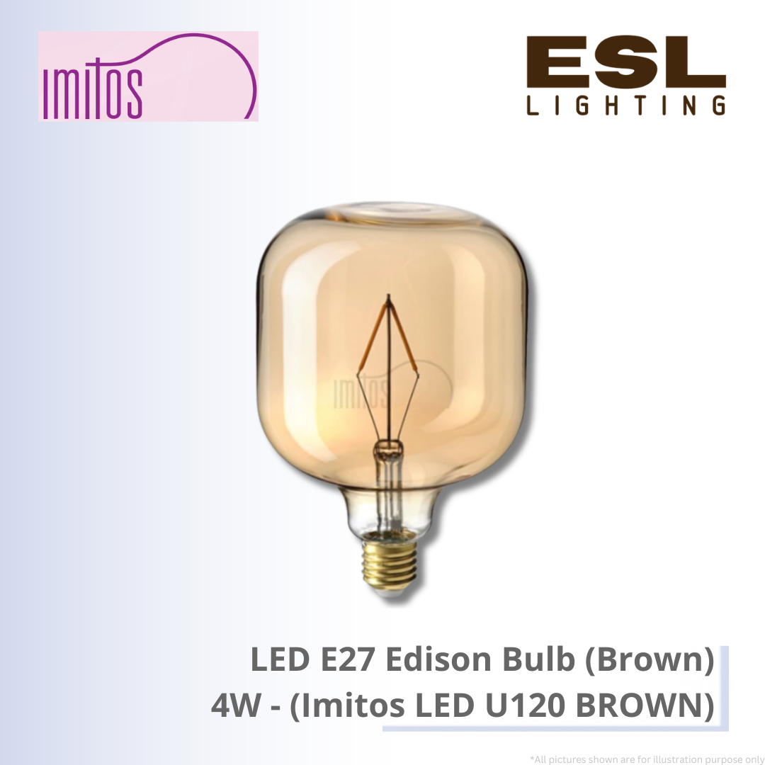 IMITOS LED E27 Edison Bulb (Brown) 4W - Imitos LED U120 BROWN