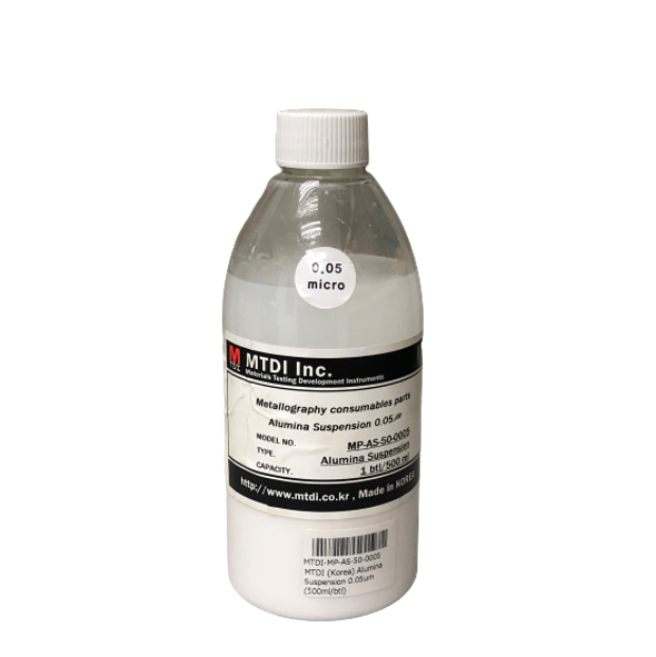MTDI Polishing Consumables (Alumina Suspension), 0.05um (500mlbtl) MP-AP-50-0005 Series