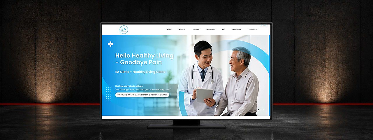 EA Clinic Healthcare Website Design Case Study in Penang