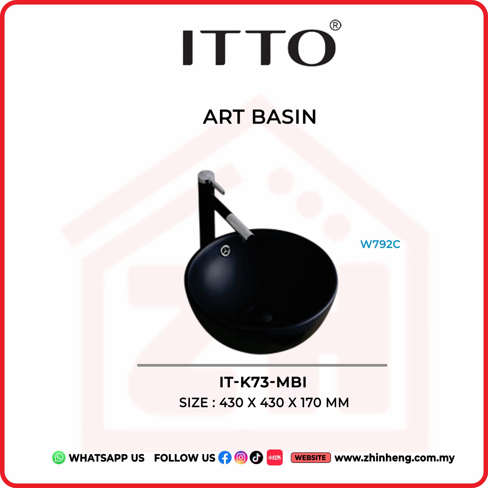 ITTO ART BASIN IT-K73-MBI