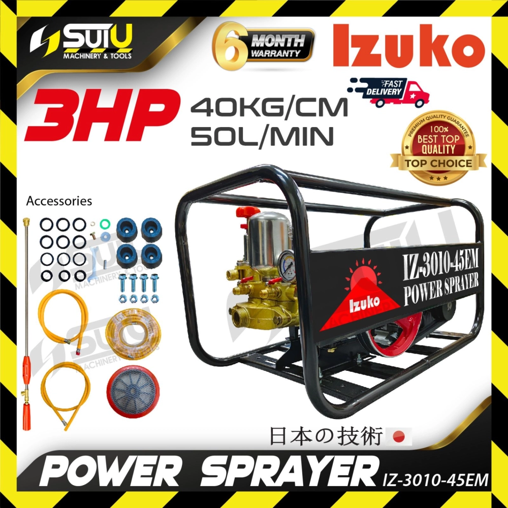 IZUKO IZ-3010-45EM / IZ301045EM 3HP Power Sprayer 1200RPM