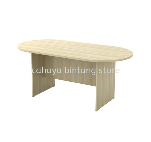 OVAL MEETING TABLE WITH WOODEN BASE EXO 18 