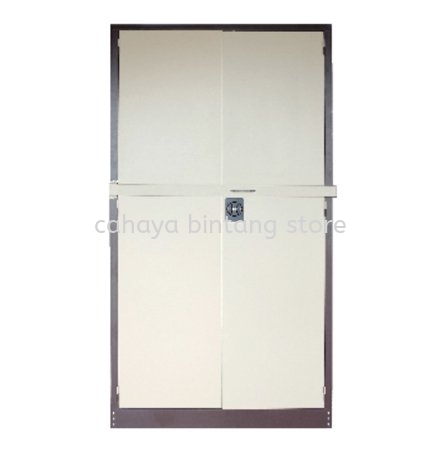 FULL HEIGHT OFFICE STEEL SWINGING DOOR CUPBOARD C/W LOCKING BAR A118-LB KLANG SELANGOR