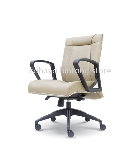 HARPERS LOW BACK EXECUTIVE CHAIR | LEATHER OFFICE CHAIR GOMBAK KL MALAYSIA