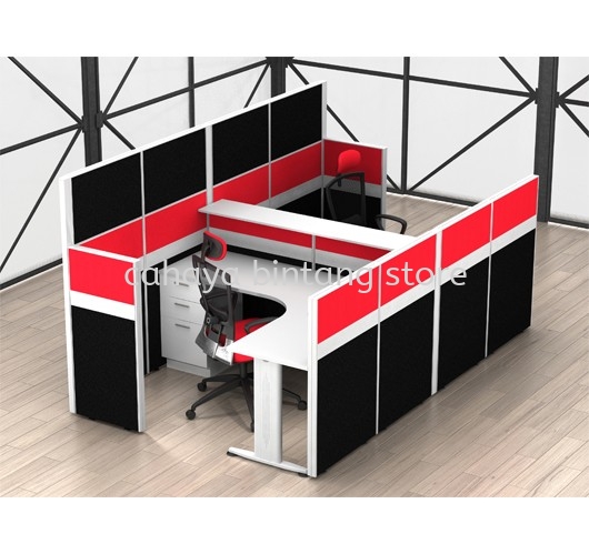 L-SHAPE CLUSTER OF 2 WORKSTATION