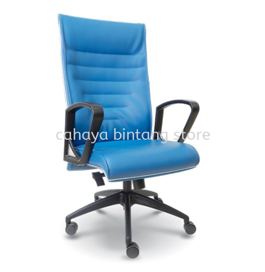 HALLEN HIGH BACK EXECUTIVE CHAIR | LEATHER OFFICE CHAIR RAUB PAHANG MALAYSIA