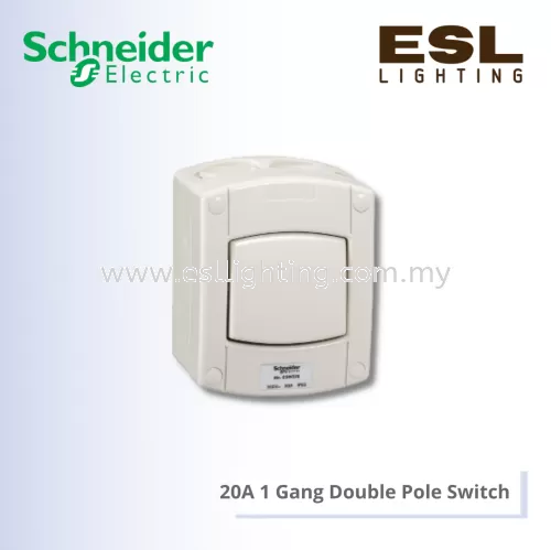 SCHNEIDER Kavacha 20A 1 Gang Double Pole Switch - CSW220_GY