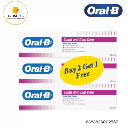 Oral-B Tooth and Gum Care Toothpaste Fresh Mint (100ml x 3) 2567
