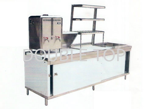 Tea Counter w Ice Bin + 3 Tier Glass Shelf Stainless Steel Equipment Penang, Malaysia, Jelutong, Simpang Ampat Supplier, Suppliers, Supply, Supplies | Double Top Trading Sdn Bhd