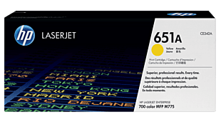 HP 651A Yellow Original LaserJet Toner Cartridge CE342A