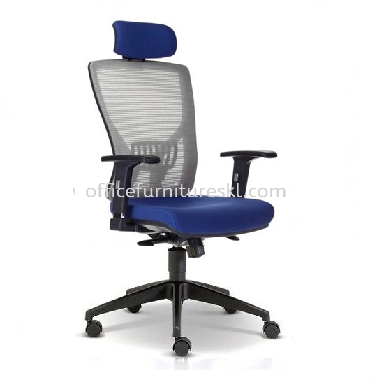 SANIE KERUSI PEJABAT JARING TINGGI DENGAN KAKI PLASTIK (NYLON)-kerusi pejabat jaring eksekusif subang busniness centre | kerusi pejabat jaring eksekusif desa park city | kerusi pejabat jaring eksekusif top 10 best selling office chair