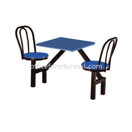 2 SEATER FIBREGLASS TABLE WITH CHAIR - canteen table set/ fibreglass table damansara perdana | canteen table selayang | top 10 best selling canteen table 