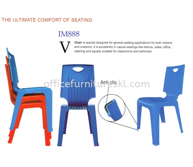 STUDY/TRAINING CHAIR - PLASTIC V CHAIR (Back View) - Office Furniture Manufacturer Study/Training Chair - Plastic V Chair  | Study/Training Chair - Plastic V Chair Seri Kembangan | Study/Training Chair - Plastic V Chair Plaza Perabot 2020 Furniture Mall | Study/Training Chair - Plastic V Chair Serdang