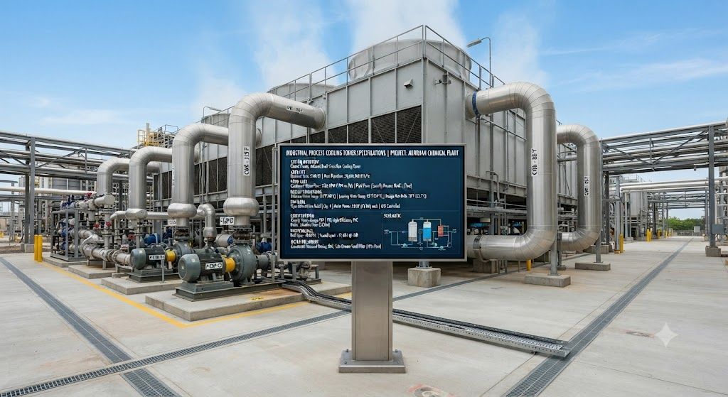 Industrial process cooling tower specs