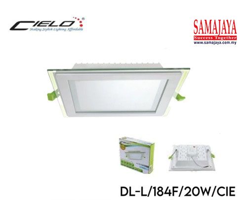 Cielo 8" 20W 3000k Glass LED Downlight (Square) (Warm White)