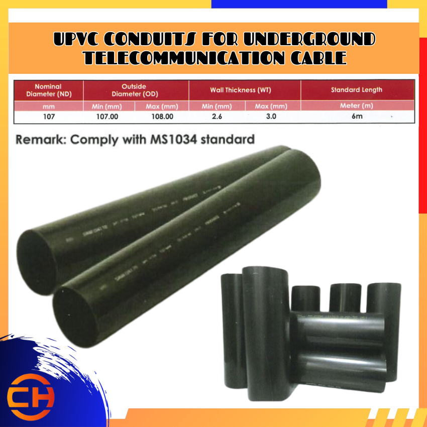 (PRE-ORDER) UPVC Conduits for Underground Telecommunication Cable