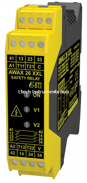 AWAX26XXLT6-12V Safety Modules / Safety Relays Malaysia, Perak, Ipoh Supplier, Suppliers, Supply, Supplies | ETECH INSTRUMENTS HUB