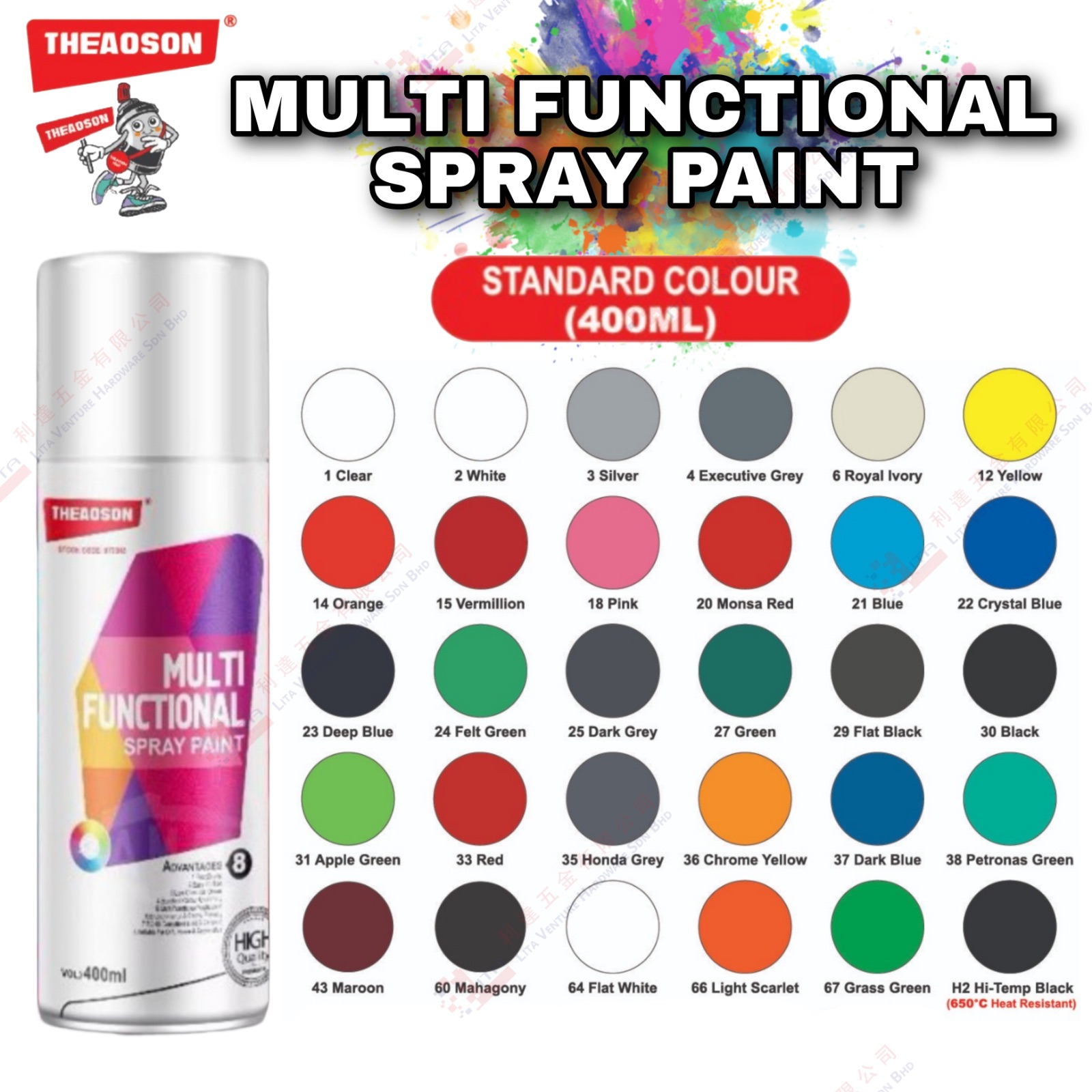 THEAOSON BRAND MULTI FUNCTIONAL SPRAY PAINT