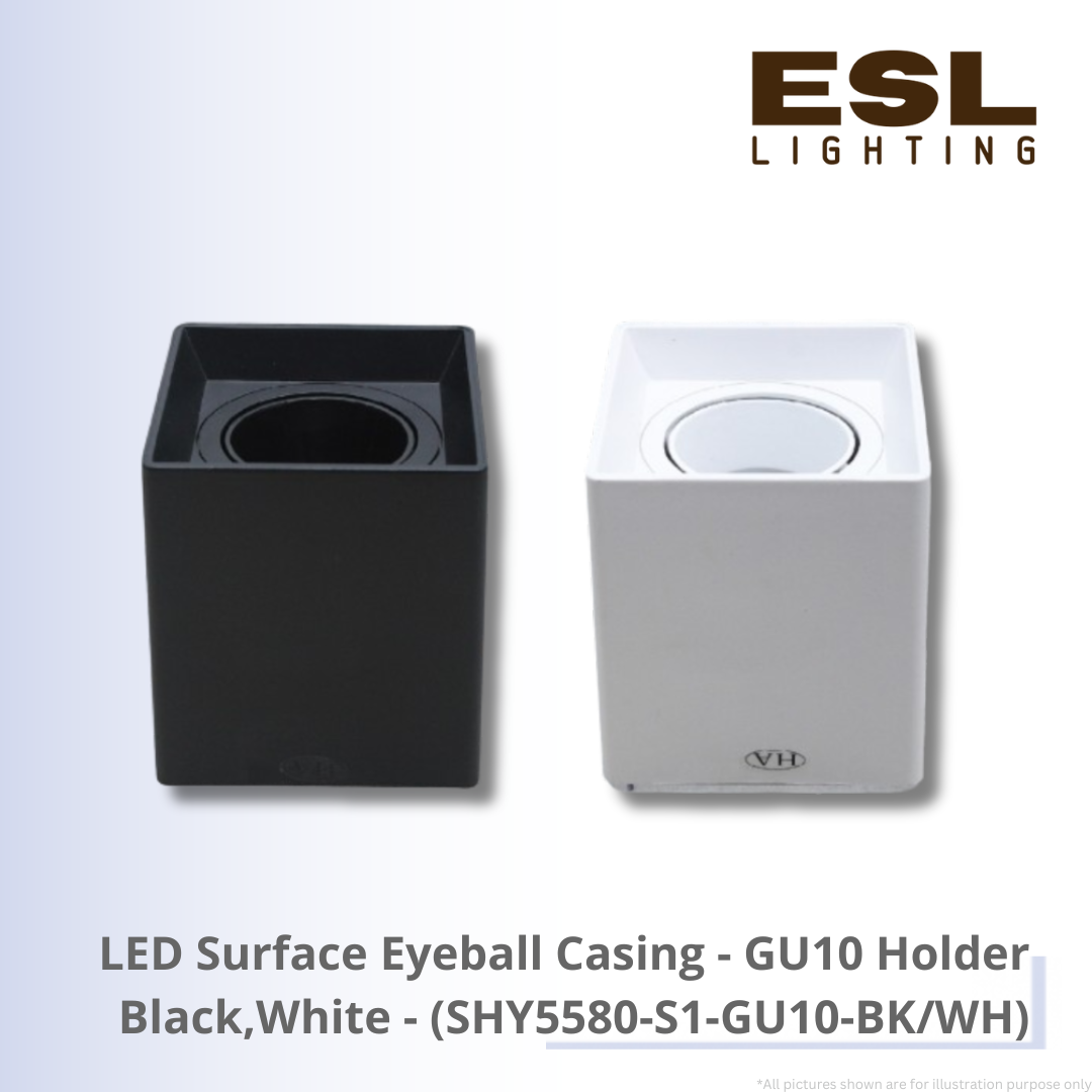 LED Surface Eyeball Casing GU10 White,Black - SHY5580-S1-GU10-BK/WH