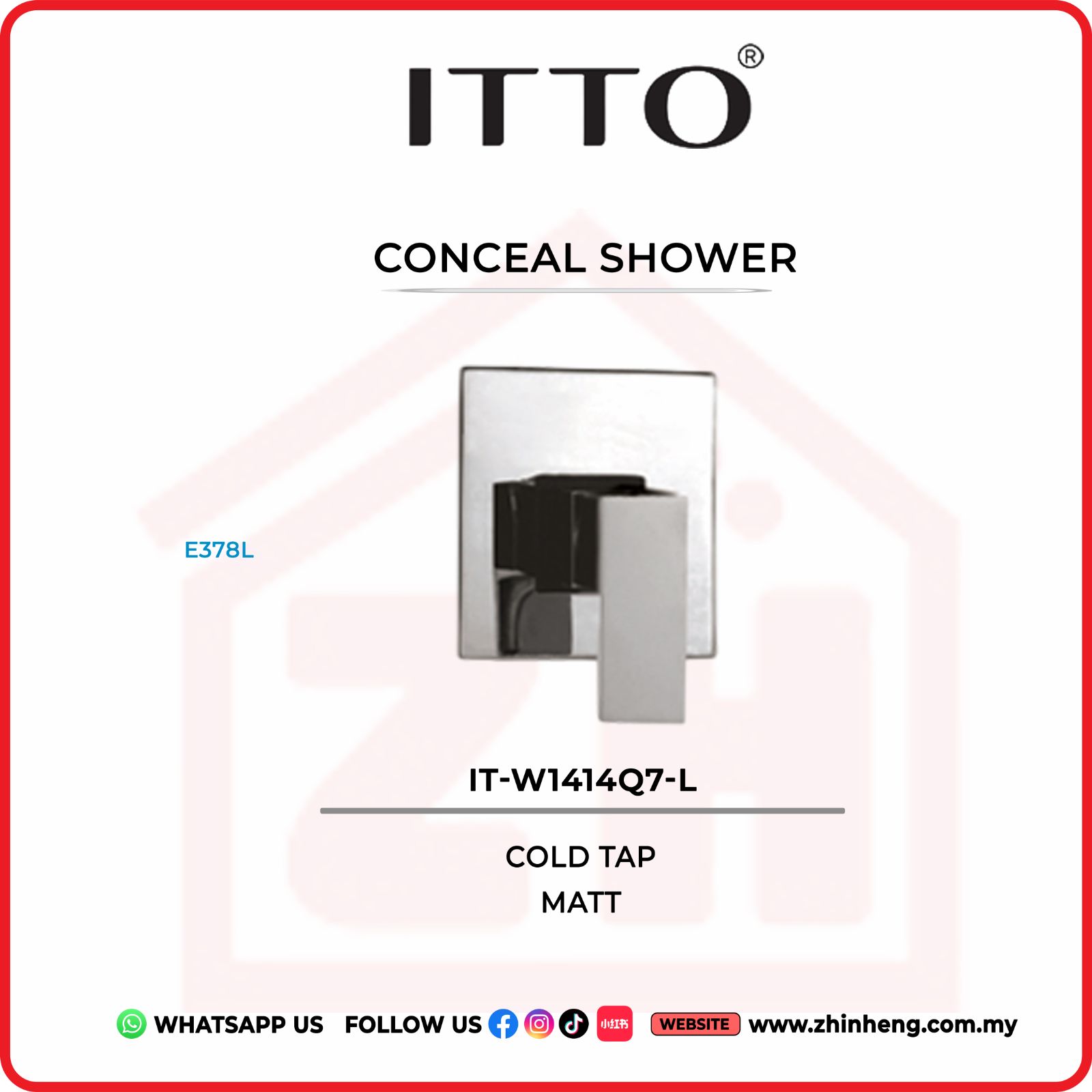 ITTO CONCEAL SHOWER TAP  IT-W1414Q7-L