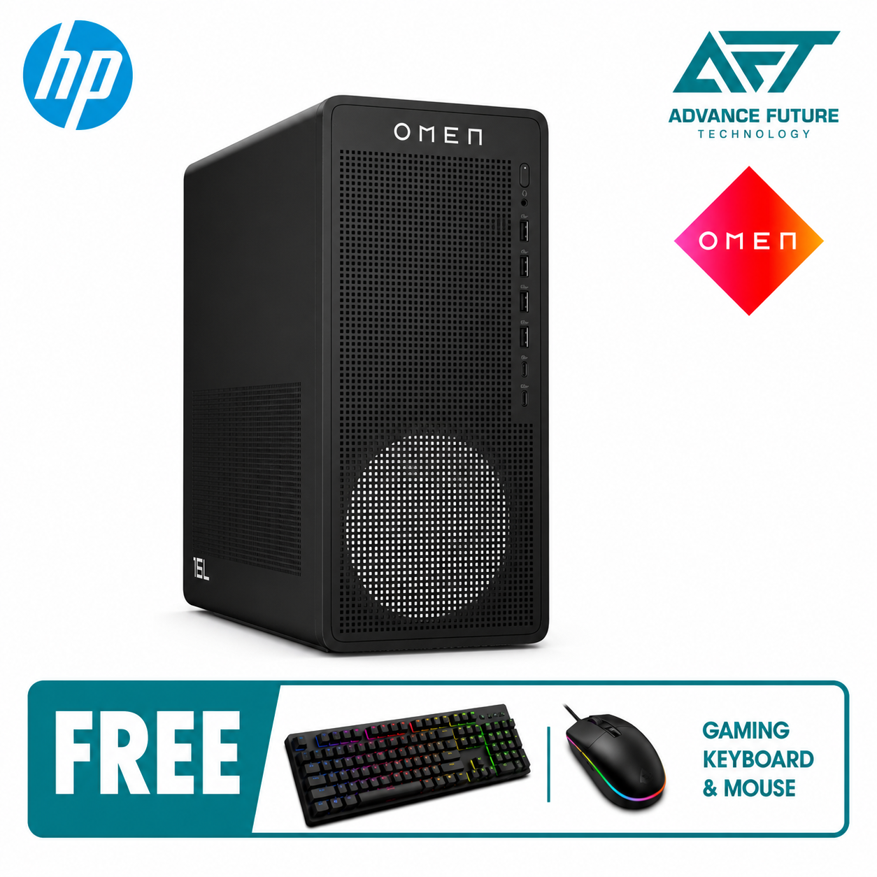 HP Omen 16L TG03-0011d Gaming Desktop PC Shadow Black Metal ( Intel Core i7 14700F, 16GB, 512GB SSD, RTX5060, W11 )