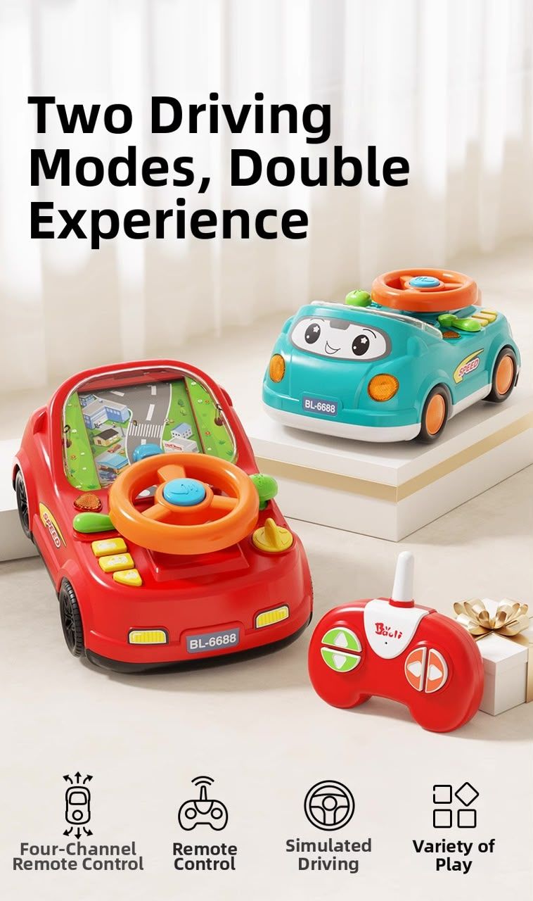 Fun & Go Steering Car Toy (BAOLI BL-2406) – Educational Interactive Driving Toy for Toddlers