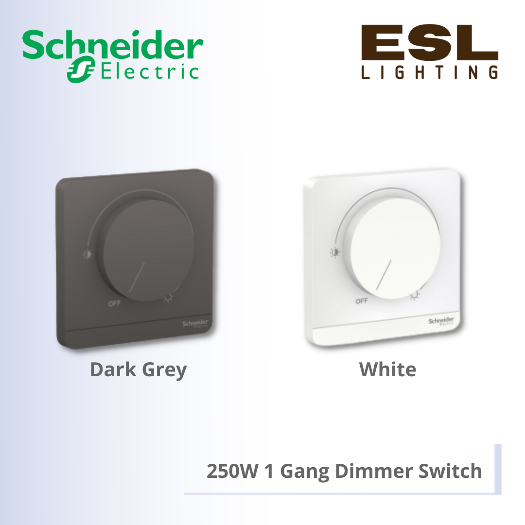 SCHNEIDER AvatarOn 250W 1 Gang Dimmer Switch - E8331RD250_WE_G11 E8331RD250_DG