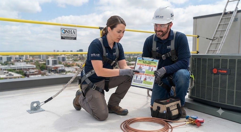 HVAC fall protection procedures for technicians