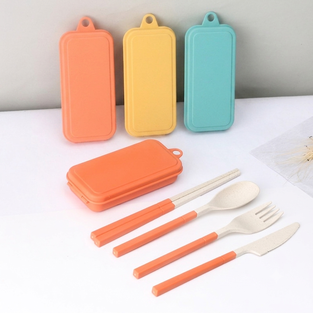 Eco Cutlery Set (4in1: Spoon, Fork, Knife, Chopsticks) 0158