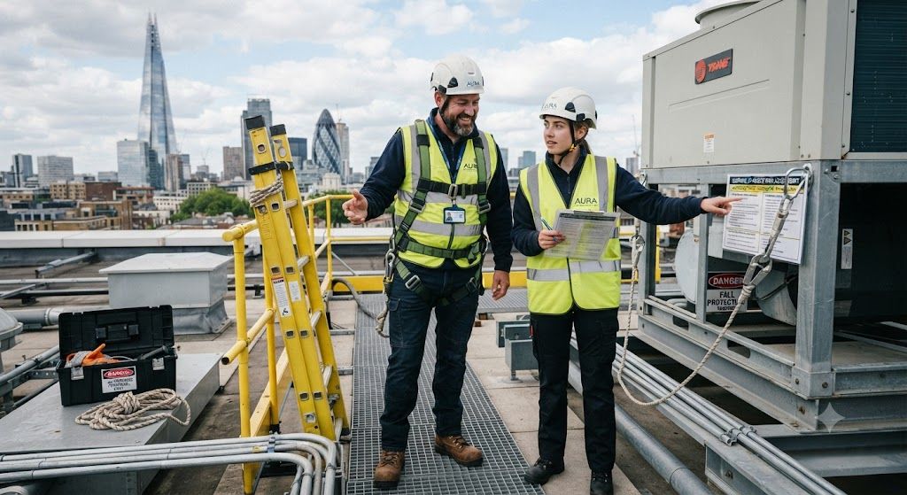 HVAC work at height safety risk evaluation