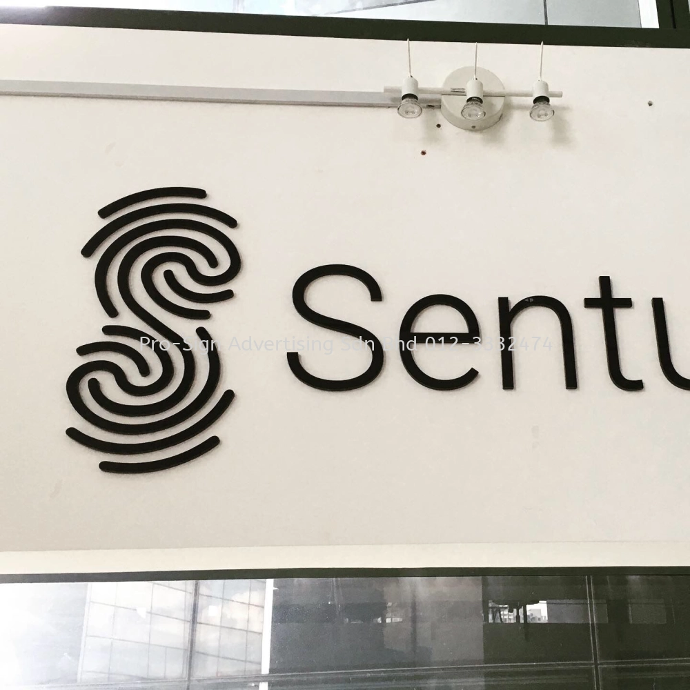 BLACK ACRYLIC CUT OUT SIGNAGE (SENTUH, KL, 2019)