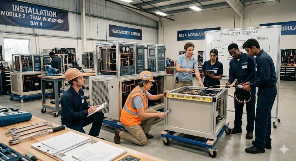 Modular chiller installation training