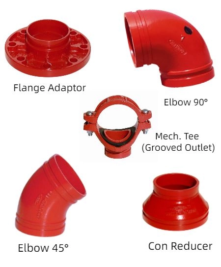 Ductile Iron (D.I.) Grooved Fittings