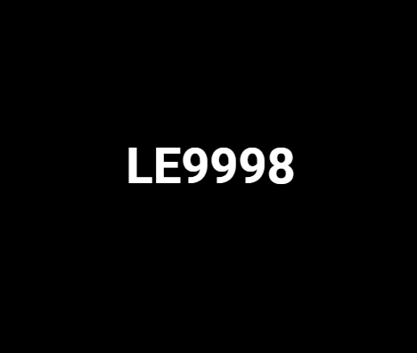 LE9998 - Unique Number Plate for sale