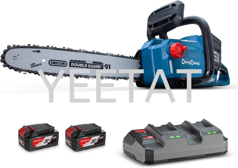 [ DONGCHENG ] DCCS40161 H2S Cordless Brushless Chainsaw 20V / Instant stop chain brake / auto oiler / battery included
