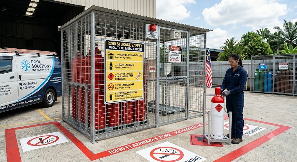 R290 storage safety precautions