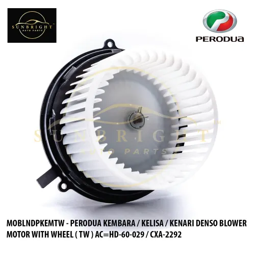 MOBLNDPKEMTW - PERODUA KEMBARA / KELISA / KENARI DENSO BLOWER MOTOR WITH WHEEL ( TW ) AC=HD-60-029 / CXA-2292 / KM10745