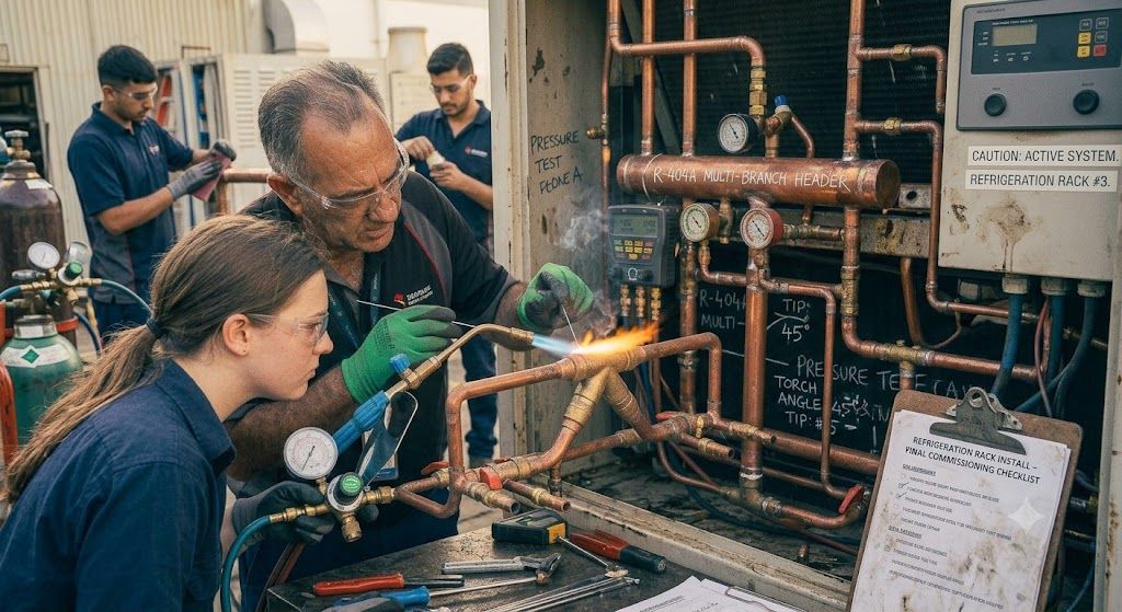 refrigeration system brazing installation techniques