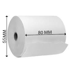 THERMAL PAPER (CASHIER ROLL) 80MM X 55MM X 10PCS