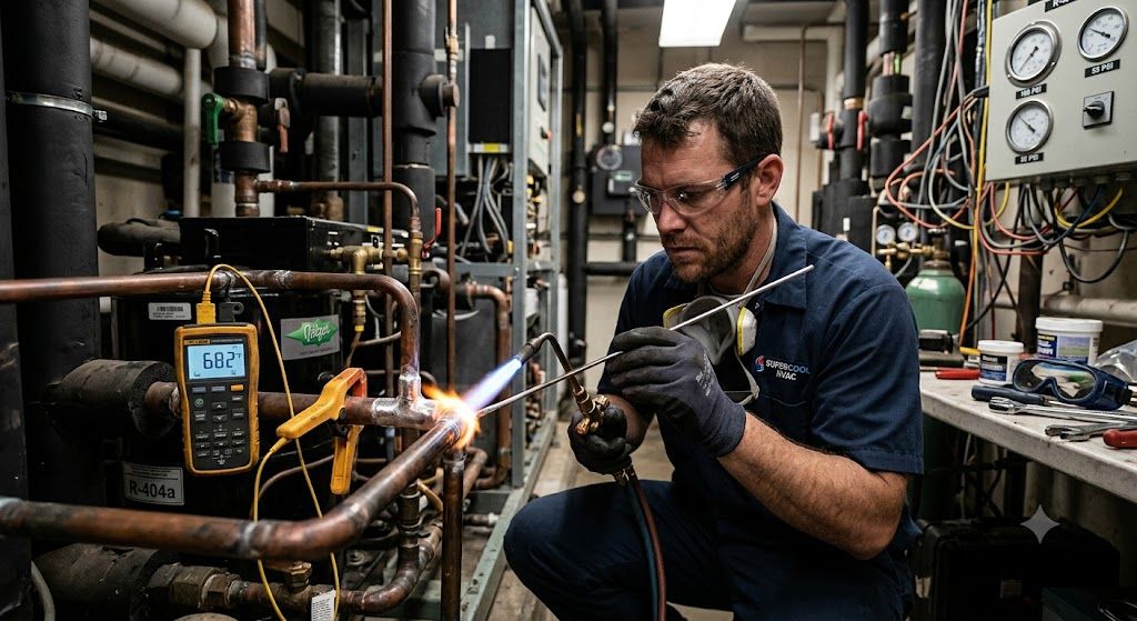 HVAC silver brazing temperature control refrigeration