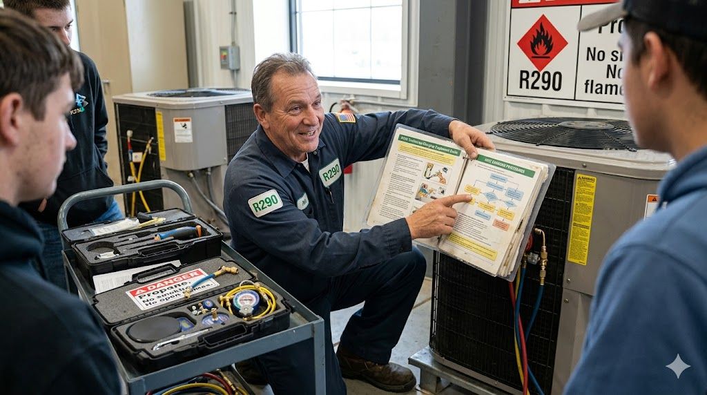 R290 technician charging equipment guide