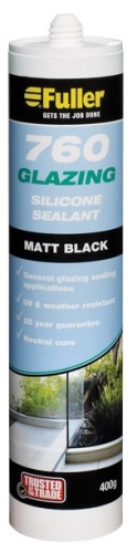 Fuller 760 Glazing Silicone Matt Black 400g